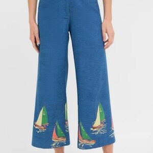 Tuckernuck Blue Sailboat Print Women Jeans